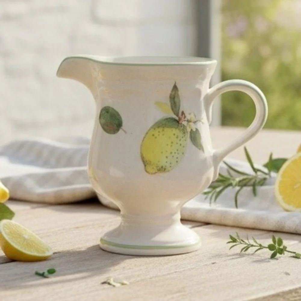 Mikasa Nature's Parade Creamer #F9006‎ , Vintage Floral Design, Footed Tableware